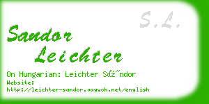 sandor leichter business card